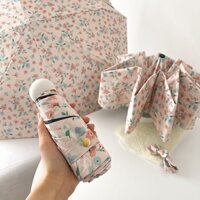 ô gấp gọn/Dù Gấp Tự Động Chống Mưa Nắng Chống Tia Cực Tím Họa Tiết Hoa Phong Cách Pháp Chất Lượng Cao