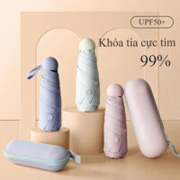 Ô gấp mới, dù mini, chống mưa nắng, có túi gấp, dù chống tia UV