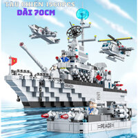 ô hình lắp ráp Lego tàu chiến hạm 1560pcs, mô hình trực thăng, máy bay chiến đấu - Quà tặng cho bé từ 6 tuổi