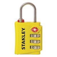 Ổ khóa 3 mã số Stanley S742-056 màu vàng, rộng 30mm