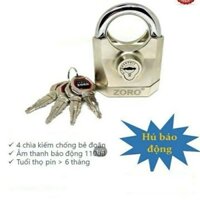 Ổ khóa báo động chống trộm ZORO,7 phân,chìa xe hơi,màu trắng