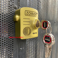 Ổ Khoá Báo Động Chụp Pát Cửa, Khóa Chụp Chống Cắt Toàn Diện Zoro Chìa Xịn Màu Vàng