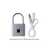 ổ khóa cảm ứng vân tay chống trộm chuyên nghiệp độ bảo mật cực cao có sạc pin