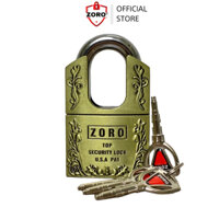 Ổ khóa chống cắt ZORO cao cấp 6 phân chìa tròn bông lúa càng chống cắt - khóa ngoaig trời chống gỉ