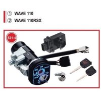 Ổ khóa chống trộm ,WAVE 110. WAVE RSX, WAVE BLADE dòng 2 cạnh mặt đèn led, chống trộm siêu cấp, chống dắt xe, tìm