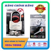 Ổ khóa cửa INOX 304 VEISION - 70mm càng dài - BH 12 tháng - khóa đĩa xe máy