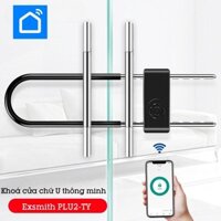 Ổ khóa cửa kính cường lực khóa tay nắm cửa kính thủy lực thông minh Exsmith PLU2-TY