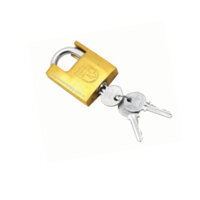 Ổ khóa cửa treo Việt Tiệp bấm chống cắt đồng vàng - 08mm - 01525