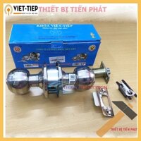 Ổ Khóa Đấm, Ổ Khóa Cửa VIỆT TIỆP Tay Nắm Tròn 04208 Inox + CT3 Không Chìa, Chuyên Khóa Phòng, Tolet (Chính Hãng)