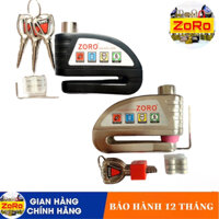 ổ khóa đĩa xe máy báo động chống trộm ZORO ⚡FREE SHIP⚡khóa phanh dĩa xe công nghệ Mỹ-bảo hành 5 năm