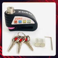 Ổ khóa đĩa xe máy báo động chống trộm ZORO màu đen⚡FREE SHIP⚡khóa đĩa công nghệ Mỹ-bảo hành 1 năm