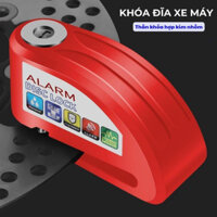 Ổ khóa đĩa xe máy Báo Động chống trộm ALARMLOCK còi hú siêu to khóa phanh đĩa xe, khóa đĩa chống trộm xe máy