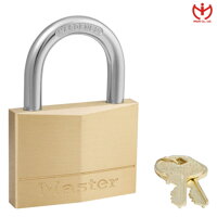 Ổ Khóa Master Lock 160 EURD Thân Đồng Rộng 60mm 2 Chìa Răng Cưa - MSOFT [bonus]