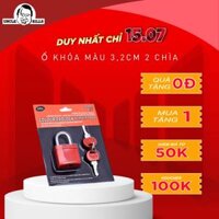 Ổ Khóa Màu 2 Chìa Uncle Bills HG0060 - 3,2cm - Đỏ