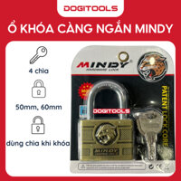 Ổ Khóa MINDY Đầu Báo 50mm 60mm Càng Ngắn Chìa Muỗng Chất Liệu Đồng Thau 100%, Khóa Cổng Cửa Nhà