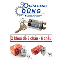 Ổ khóa ô tô máy công trình 6 chân, ổ khóa điện, khóa khởi động đề nổ LOẠI 1