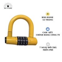 Ổ Khóa Số LOCK.S Hình chữ U,Chống Trộm Càng Dài 25mm 4 Số Dạ Quang Cao Cấp-Hàng Taiwan chính hãng-Bảo Hành 12 Tháng