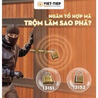 Ổ khóa treo số xoay Việt Tiệp 13151 - 13152 Khóa treo số then bấm bảo mật cao an toàn tiện lợi