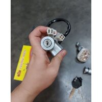 Ổ khóa trước, sau và nguyên bộ trước+ sau của xe RS nhật, hàng Vương Niệm, có chìa dẹp, xoắn và 6 cạnh