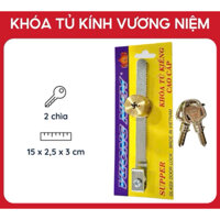 Ổ Khóa Tủ Kính Vương Niệm 2 Chìa, Ổ Khóa Cao Cấp Tủ Kiếng, Cửa Lùa, Cửa Tủ Vương Niệm
