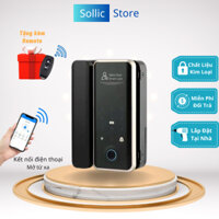 Ổ khóa vân tay cửa kính Sollic cao cấp 5 chức năng thông minh