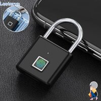 Ổ khóa vân tay thông minh LEETERUN, Khóa mật khẩu vân tay di động chống nước, Ổ khóa thông minh sạc USB chống trộm