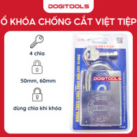 Ổ Khóa Viêt Tiệp Chống Cắt, Khóa Treo Trắng 01602, Khóa Việt Tiệp Chính Hãng, Khóa Cửa Việt Tiệp