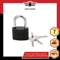 Ổ Khoá Việt Tiệp Gang Đúc Loại Trung 66 x 52 Ống Phi 8mm