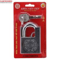 Ổ Khoá Việt Tiệp Loại 01502 Lớn 77 x 50 Ống Phi 8mm (Chống Cắt)