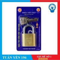 Ổ Khoá Việt Tiệp Treo Đồng Bấm Loại Nhỏ 61 x 38 Ống Phi 6mm (1466/38MB) 4 PHÂN