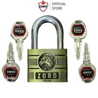 Ổ khóa ZORO cao cấp đầu báo chìa xe hơi càng ngắn -ổ khóa chông gỉ, ổ khóa cửa nhà cao cấp