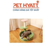 Ổ Lót Nằm Kèm Cattree Hình Ếch Xanh Cho Mèo