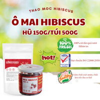 Ô mai hoa atiso đỏ HIBISCUS ô mai ăn vặt dành cho người ăn kiêng hộp 150gr 100% hoa tươi
