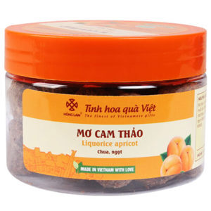 Ô mai mơ cam thảo Hồng Lam - hộp 200g