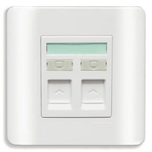 Ổ mạng đôi Cat5E Zencelo E8432RJS-5-G19