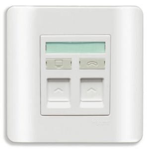 Ổ mạng + ổ điện thoại Schneider Zencelo Series E8432TDRJS_6_G19