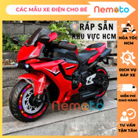 𝐇ỏ𝐚 𝐓ố𝐜 𝐇𝐂𝐌 - Xe Máy Điện Cho Bé Trai, Gái 1900, Đèn Led Siêu Đẹp - Còi Nhạc Cho Bé Trải Nghiệm