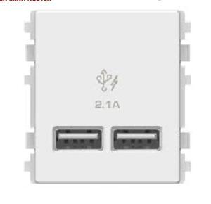 Ổ sạc USB 2.1A đôi Schneider 8432USB_WE