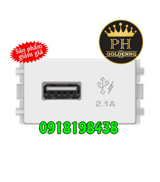Ổ sạc USB 2.1A đơn Zencelo 8431USB - Size S