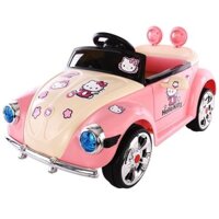 Ô tô điện cho bé gái HELLO KITTY có điều khiển từ xa, 2 chế độ tự lái và điểu khiển - DH STORE