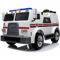 Ô Tô Điện Cứu Hoả Cho Bé LL911 2 Chỗ, Có Còi Hú, Bộ Đàm, Tải Trọng 90KG (Đỏ - Đen - Trắng)