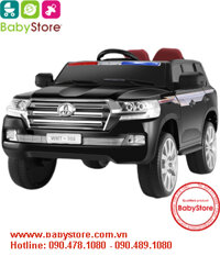 Ô tô điện trẻ em cảnh sát có còi hú kiểu dáng Toyota Land Cruiser WMT-988( BH 1 năm )