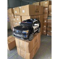Ô tô điện trẻ em cảnh sát POLICE có đèn nháy sáng 911 bán tải 1 chỗ 2 động cơ