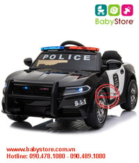 Ô tô điện trẻ em Ford Police 666 (Dòng xe cảnh sát có còi hú, có nhún bập bênh, BH 1 năm)