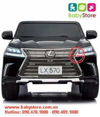Ô tô điện trẻ em siêu sang Lexus LX-570 (hàng bản quyền 2 chỗ ngồi rộng, 4 động cơ, ghế da, BH 1 năm)