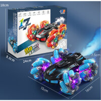 Ô Tô Điều Khiển Phun Sương, Đèn Led, Âm Thanh sống động, Stunt Xoay 360độ, Toy đồ chơi điều khiển