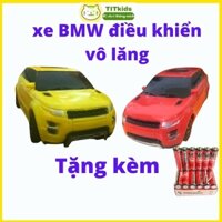Ô tô điều khiển từ xa cỡ nhỏ, xe điều khiển vô lăng BMW cho bé tặng kèm pin AA