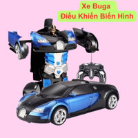 Ô tô điều khiển từ xa xe điều khiển từ xa màu xanh biến hình robot cho bé tăng khả năng sáng tạo và ghi nhớ