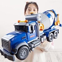 Ô tô đồ chơi, xe bồn bê tông TOYSTAR mô hình cao cấp cỡ lớn có nhạc cấu trúc hoạt động như xe thật đồ chơi cho bé trai