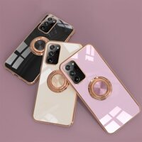 Ô Tô Hấp Phụ Từ Tính 6D Mạ Silicon TPU Ốp điện thoại Có Nhẫn Cho Samsung Galaxy Note 20 10 Note20 Plus Siêu Lưng Đứng Vỏ Potector